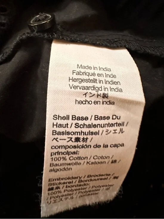 J. Crew Black Button-Front Blouse with Eyelet Hem - Picture 5 of 5